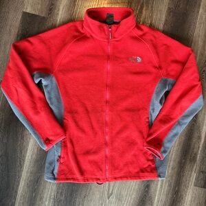 The North Face Men's Full Zip Fleece Size L, Red